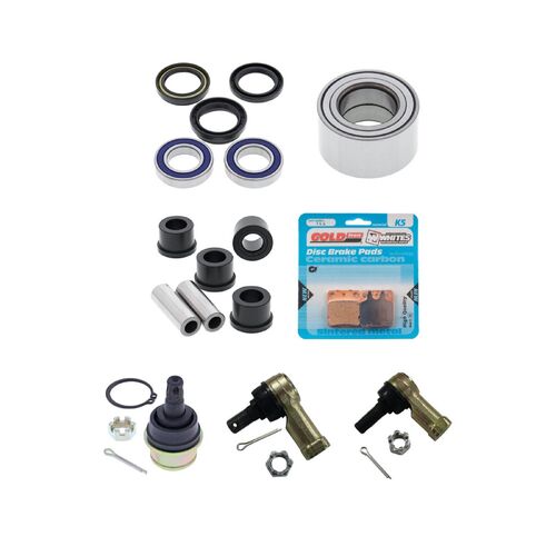 Yamaha YFM450FAP Grizzly EPS Auto 4WD 2012 Whites Bearings Cables Brake Pads ATV Service Kit